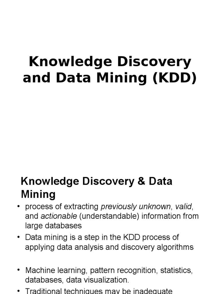 Understanding KDD in Data Mining | PDF | Data Mining | Test Set