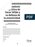 El Pensamiento Ptco. de Wilde y Su Defensa de La Autenticidad