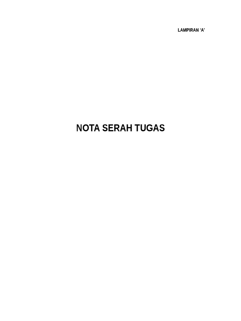 Nota Serah Tugas