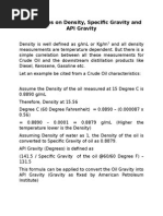 API Gravity and Density Conversion Guide | PDF | Pound (Mass) | Gallon