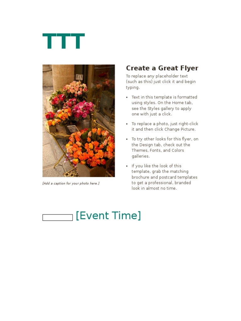 Create a Professional Flyer Template | PDF
