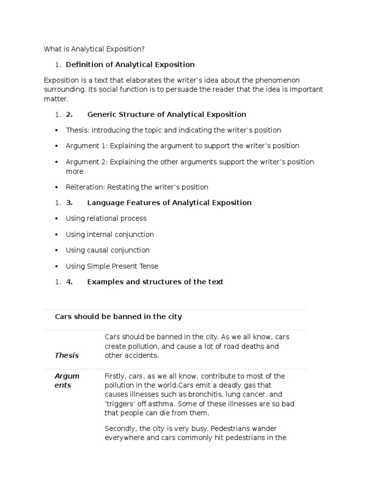 Understanding Analytical Exposition | PDF