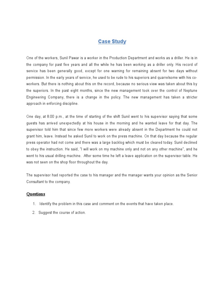 Case Study Production