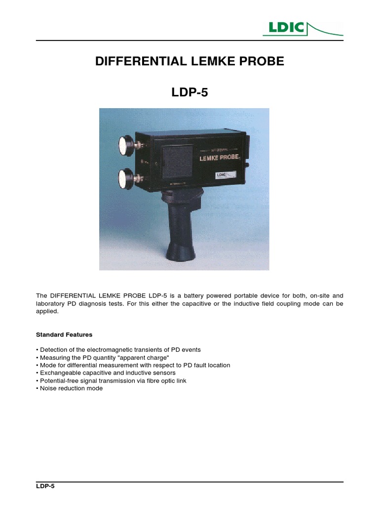 The LDP-5 Differential Lemke Probe: A Portable Device for On-Site and ...