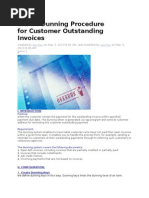 SAP FI Dunning Procedure For Customer Outstanding Invoices