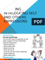 Power Point Peer Teaching Greeting Introducing Self and Others Expressions