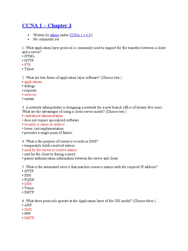 CCNA 1 - Chapter 3 | PDF | Business | Computers