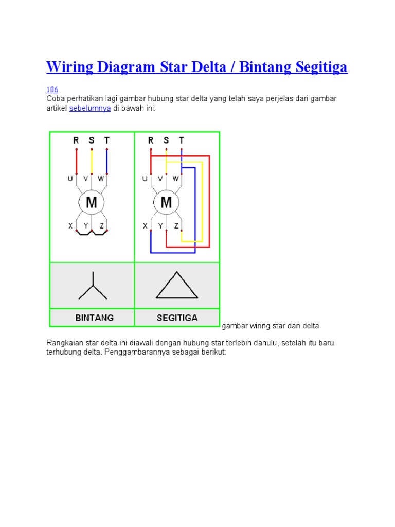 Wiring Diagram Star Delta