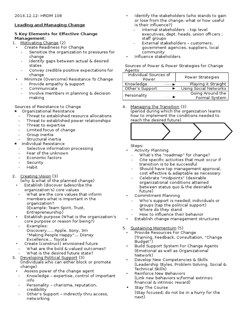 Effective Change Management Strategies | PDF | Change Management ...
