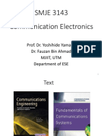 SMJE 3143 Communication Electronics Course Curriculum