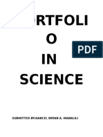 Portfoli O IN Science: Submitted By:Dancel Bryan A. Manalili