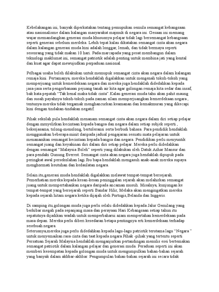 Cara Nak Pupuk Semangat Patriotik  PDF