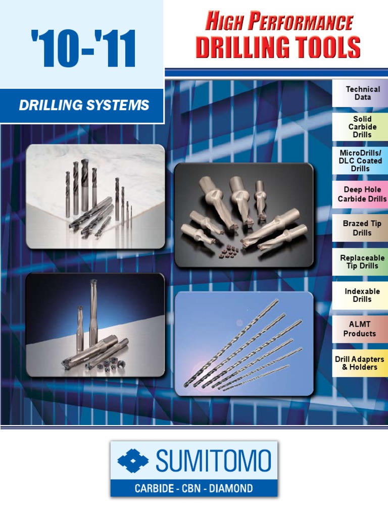 Sumitomo Drill Catalog 10-11 PDF | PDF | Drilling | Drill