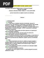 Act din 11/12/200. Codul tehnic al reţelelor electrice de distribuţie