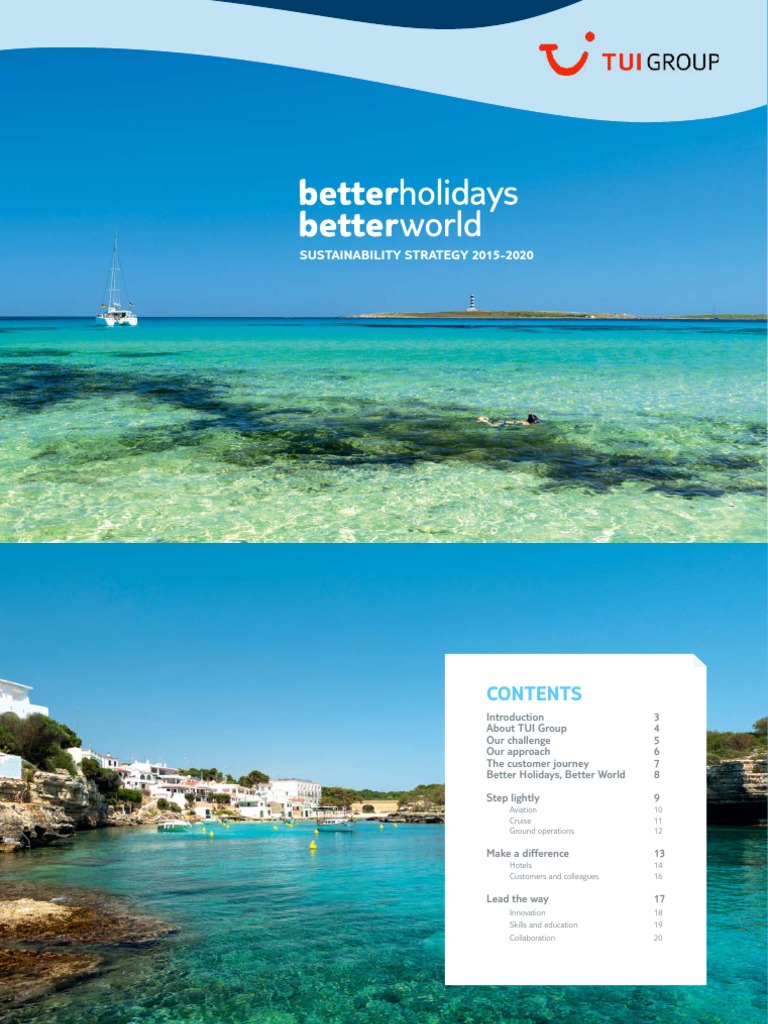 Tui Group Better Holidays Better World Strategy Tourism