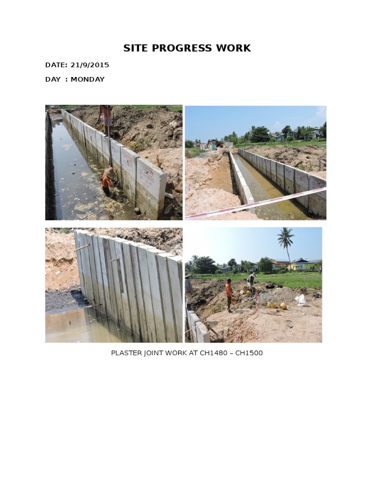 Site Progress Report 21.9.15 | PDF | Building Materials | Building ...