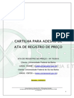 Cartilha para Adesão de Ata de Registro de Preço Ufba