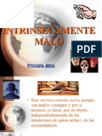 Principios de Principio de Lo INTRINSECAMENTE MALO