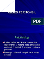 Abses Peritonsil 'n Retro Faring