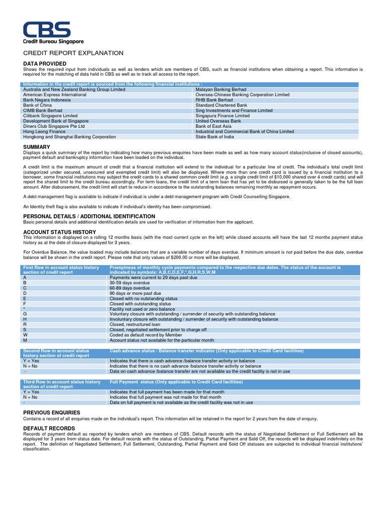 Understanding CBS Credit Reports | PDF | Loans | Bankruptcy