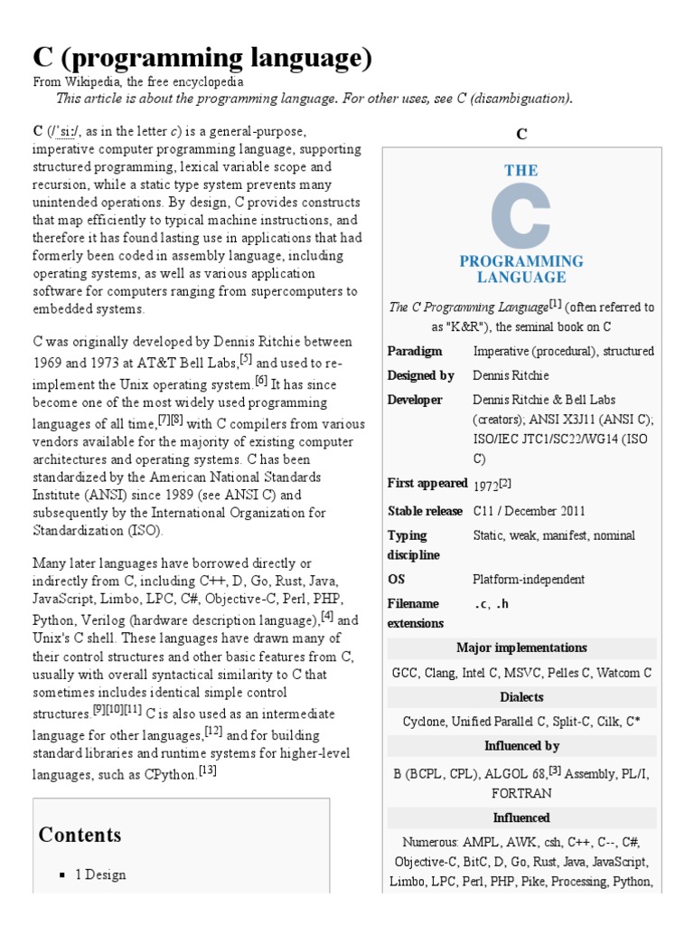 C Programming Language | PDF | C (Programming Language) | Pointer ...
