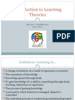 Introduction To Learning Theories