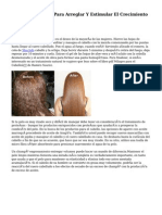 Recomendaciones para Arreglar Y Estimular El Crecimiento Del Pelo