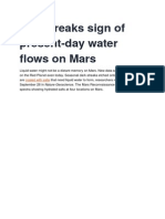 Mars water flows today leave salt traces