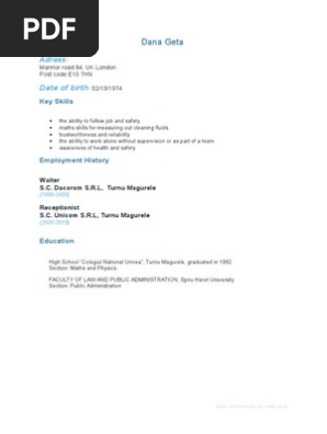 Basic CV Template