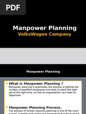 Manpower Planning
