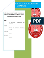 La Oratoria Trabajo Monografico