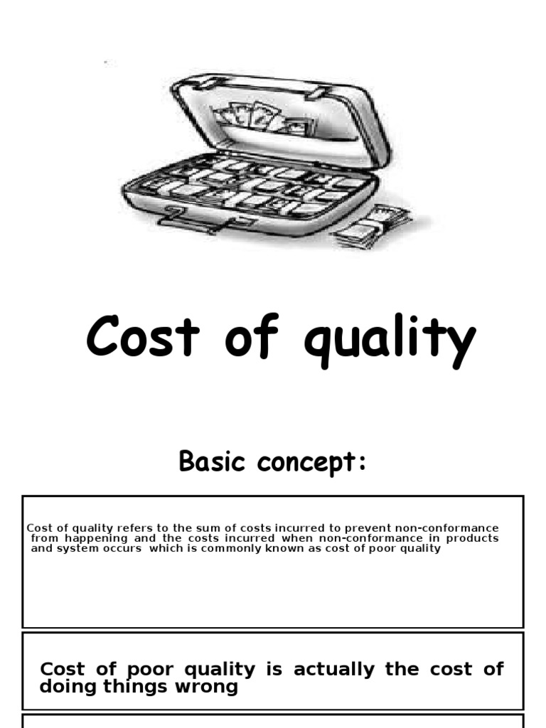 Cost of Quality PDF Quality Management Quality (Business)