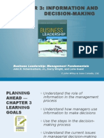 Chapter 3: Information and Decision-Making: Business Leadership: Management Fundamentals