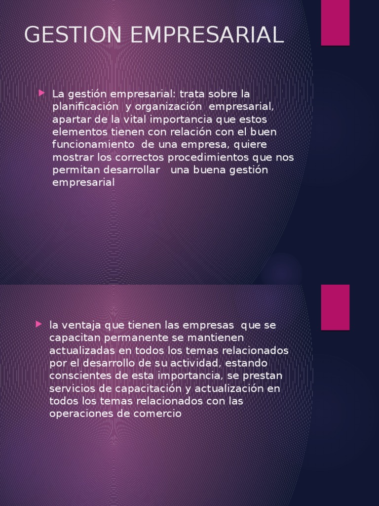 Importancia de la Gestión Empresarial | PDF | Planificación | Business