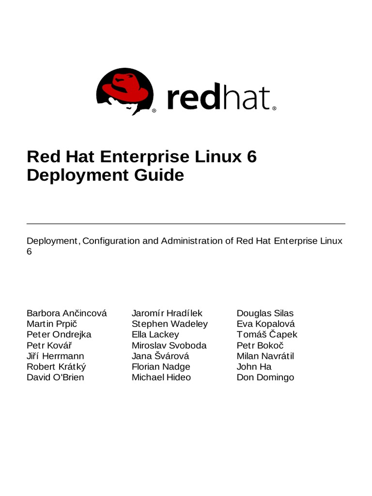 Red Hat Enterprise Linux 6 Deployment Guide en US | PDF | Computer ...