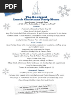 The Boatyard Restaurant Christmas Party Menus