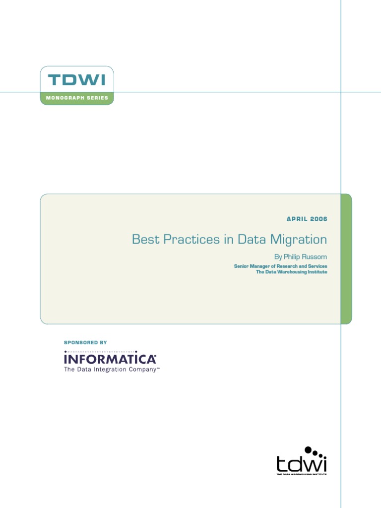 Best Practices for Data Migration | PDF | Data Quality | Databases
