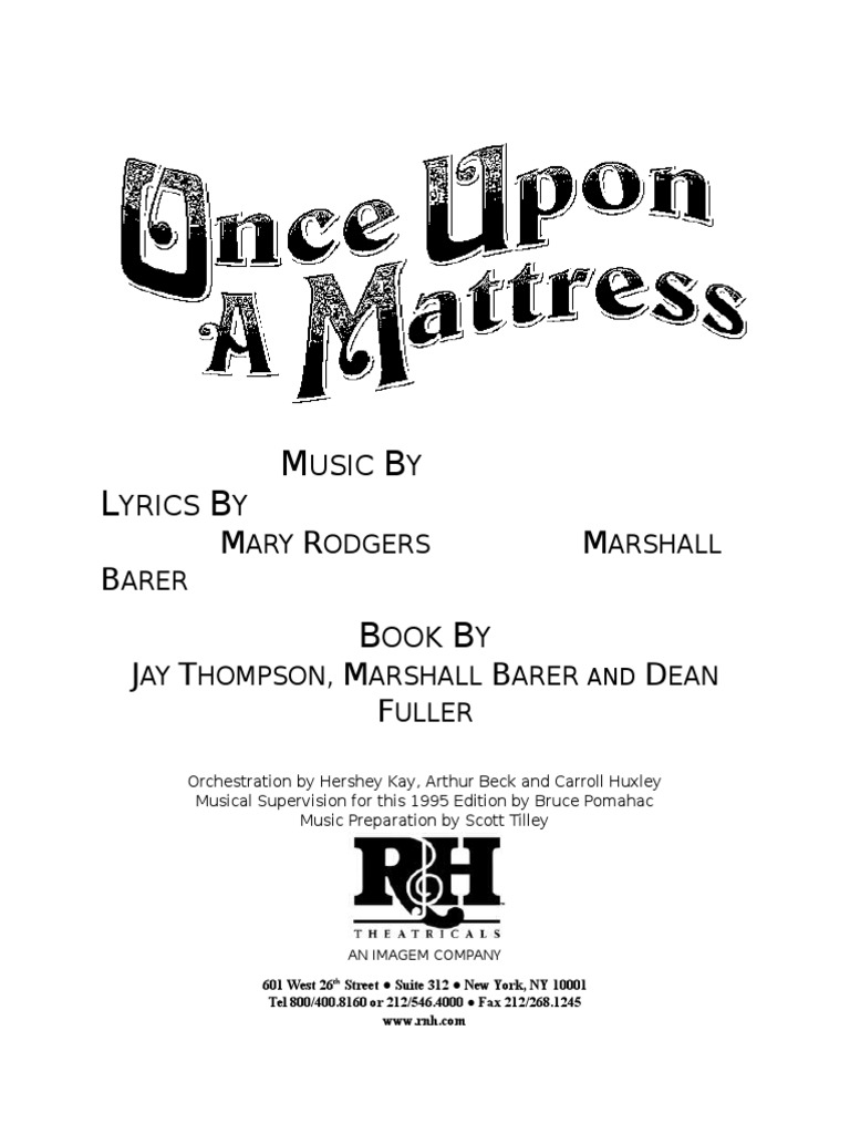 Once Upon a Mattress Cover Page