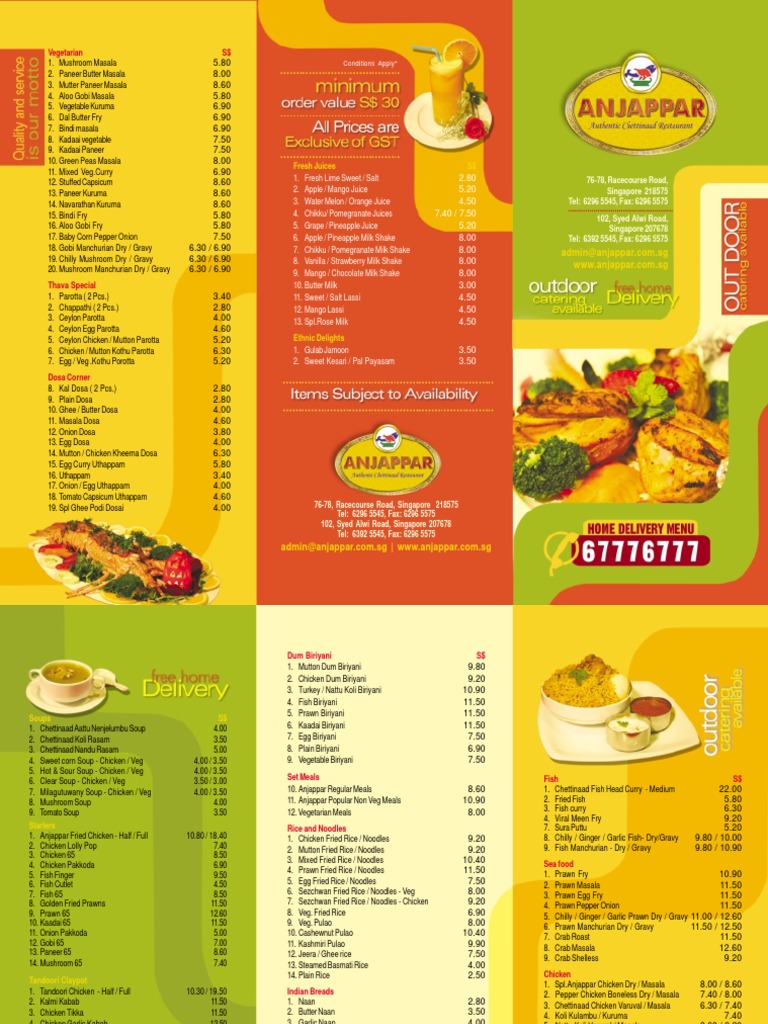 Menu Card | PDF | Curry | Food And Drink Preparation