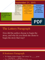 Lottery Paragraph