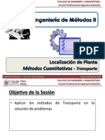 T3.4 - IM II - USMP - Localización de Planta - Métodos Cuantitativos - Método de Transporte