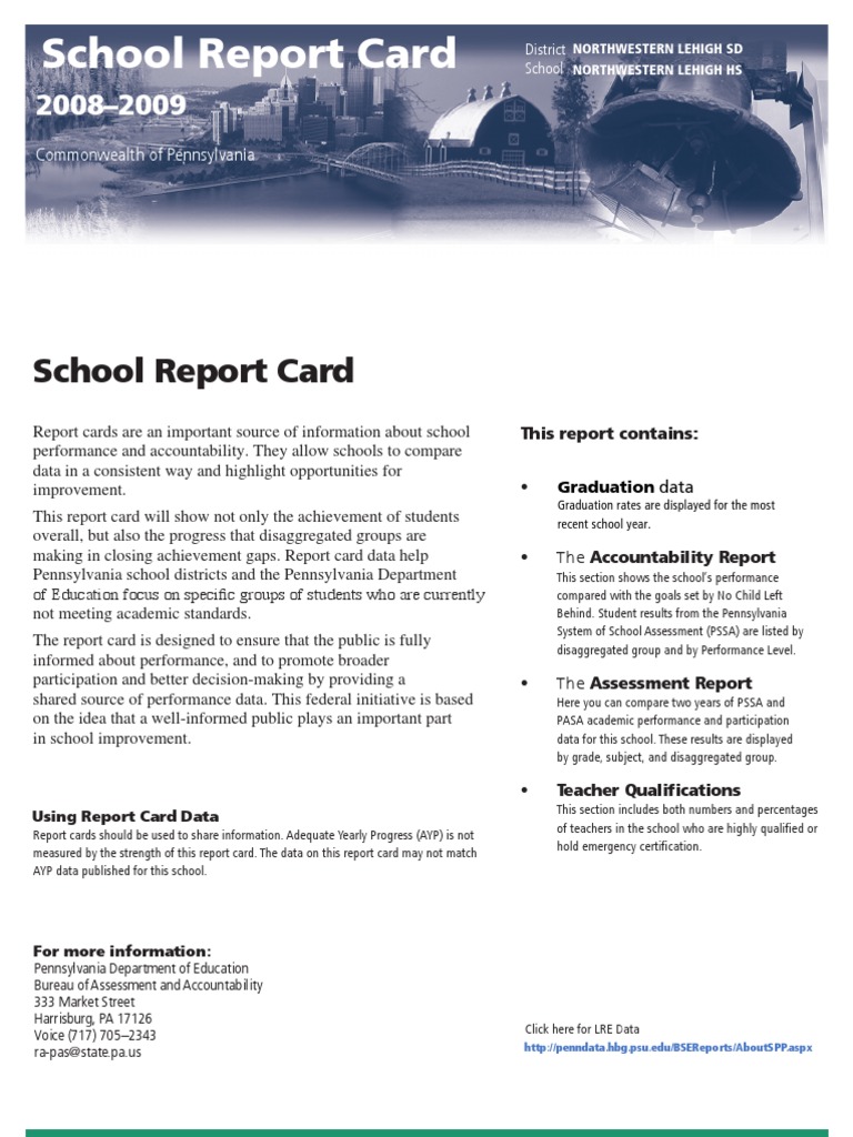 Pennsylvania School Performance Data | PDF | No Child Left Behind Act ...