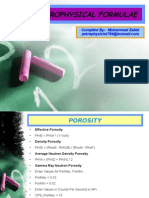 Petrophysical Formulae