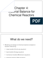 4 - Material Balance For Chemical Reactors