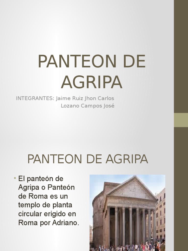 Análisis arquitectónico del Panteón de Agripa | PDF | Diseño ...