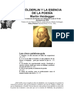 Hölderlin y La Esencia de La Poesía