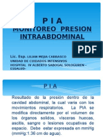 Monitoreo PIA: Medición Presión Intraabdominal