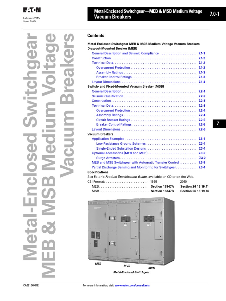 MSB Example | PDF | Fuse (Electrical) | Relay