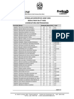 Comvest Vestibular Específico Uenf 2009 Resultado Da 2 Fase Licenciatura em Pedagogia