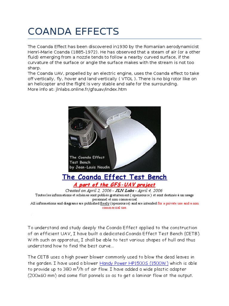 Coanda Effects PDF Wing Lift (Force)